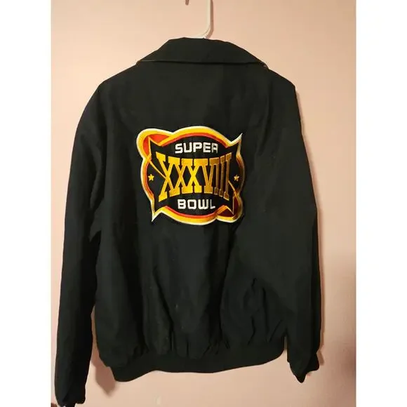 NFL Jacket Super Bowl Champions Men's M Navy Insulated Embroidered Vintage - Picture 5 of 5